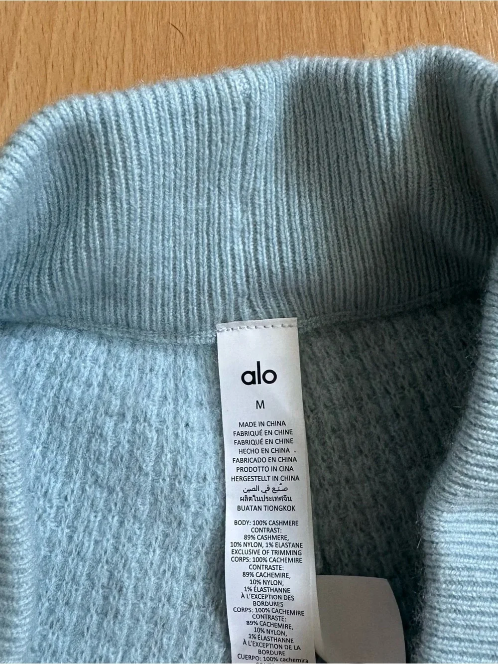 ALO YOGA Soft Sky Blue Cashmere Knit Set